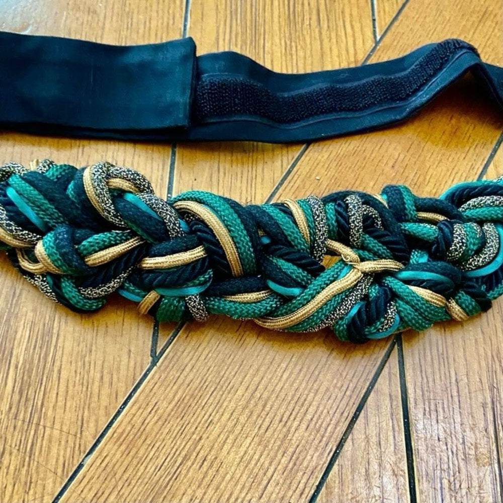 Green Corded Elastic Belt (M-L)