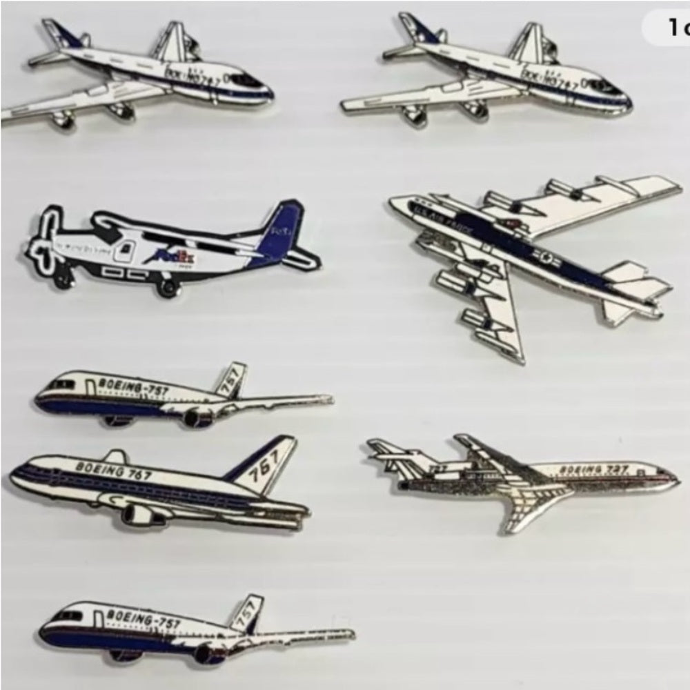 Vintage Collectible, Rare, 8 Aviation Lapel Hat Pins, Jacket or Tie Clips