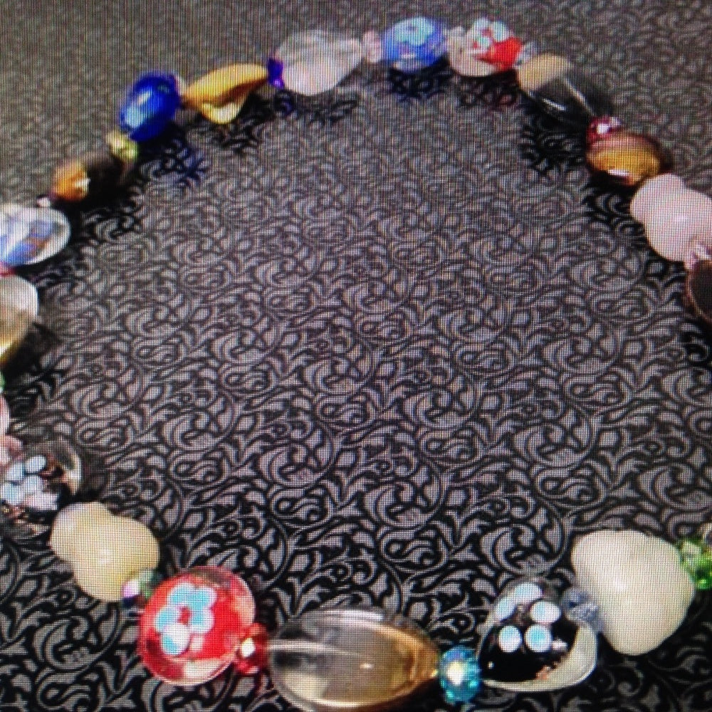 Stunning, Chunky Multi Color Art Glass Beads, 20in