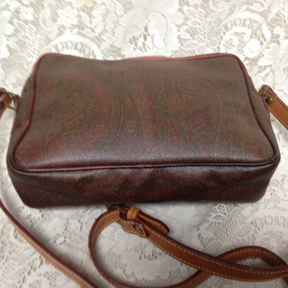 Etro, Italy, Burgundy Paisley Crossbody 9in