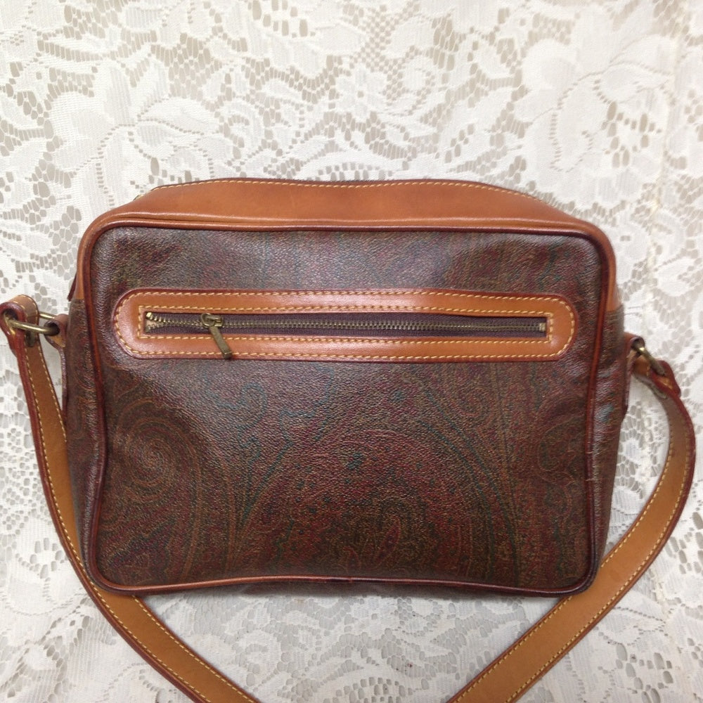 Etro, Italy, Burgundy Paisley Crossbody 9in