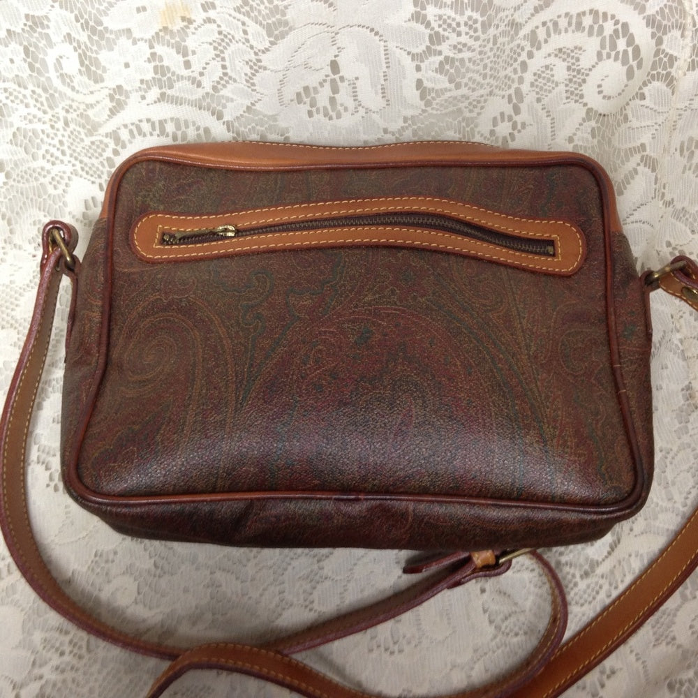 Etro, Italy, Burgundy Paisley Crossbody 9in