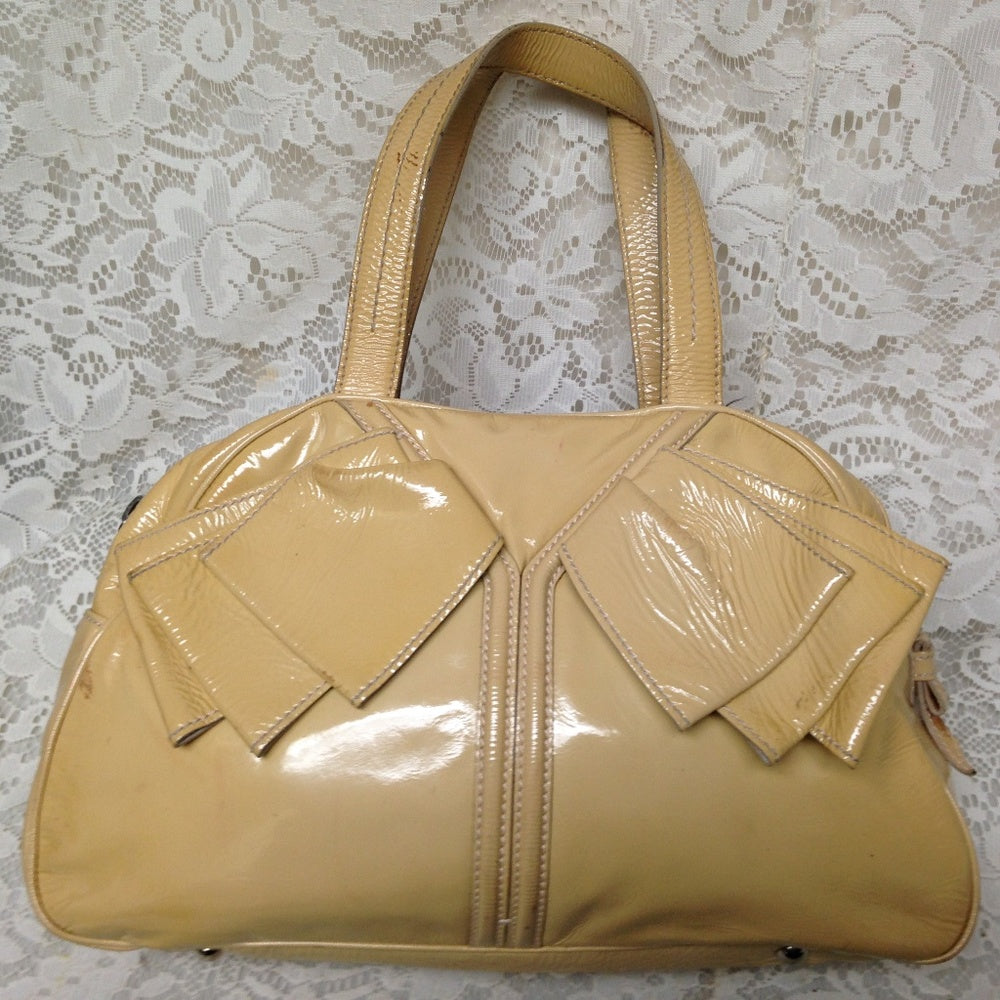 Yves Saint Laurent Yellow Patent Leather Handbag