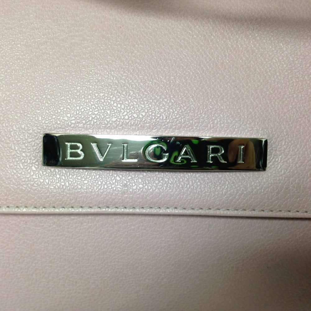Authentic, Bvlgari Pink Grained Leather Hand Bag