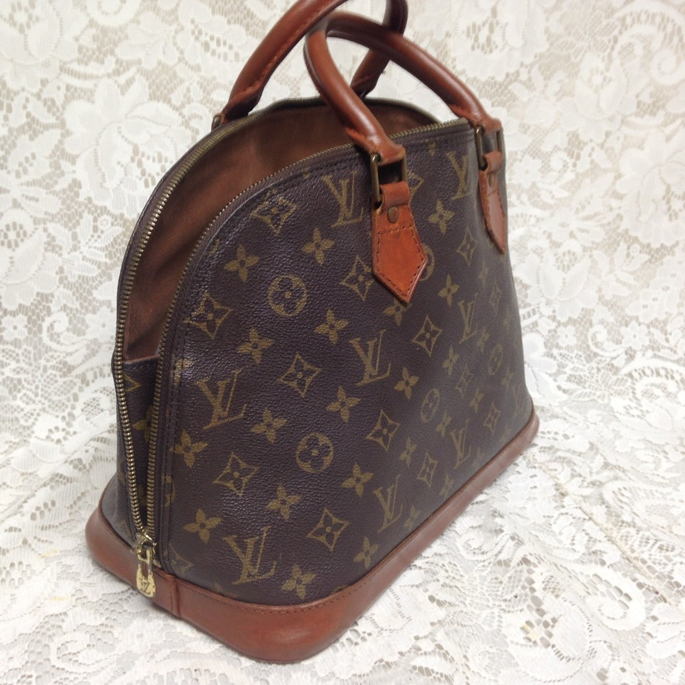 Louis Vuitton Brown Mono, Coated Canvas Alma Handb