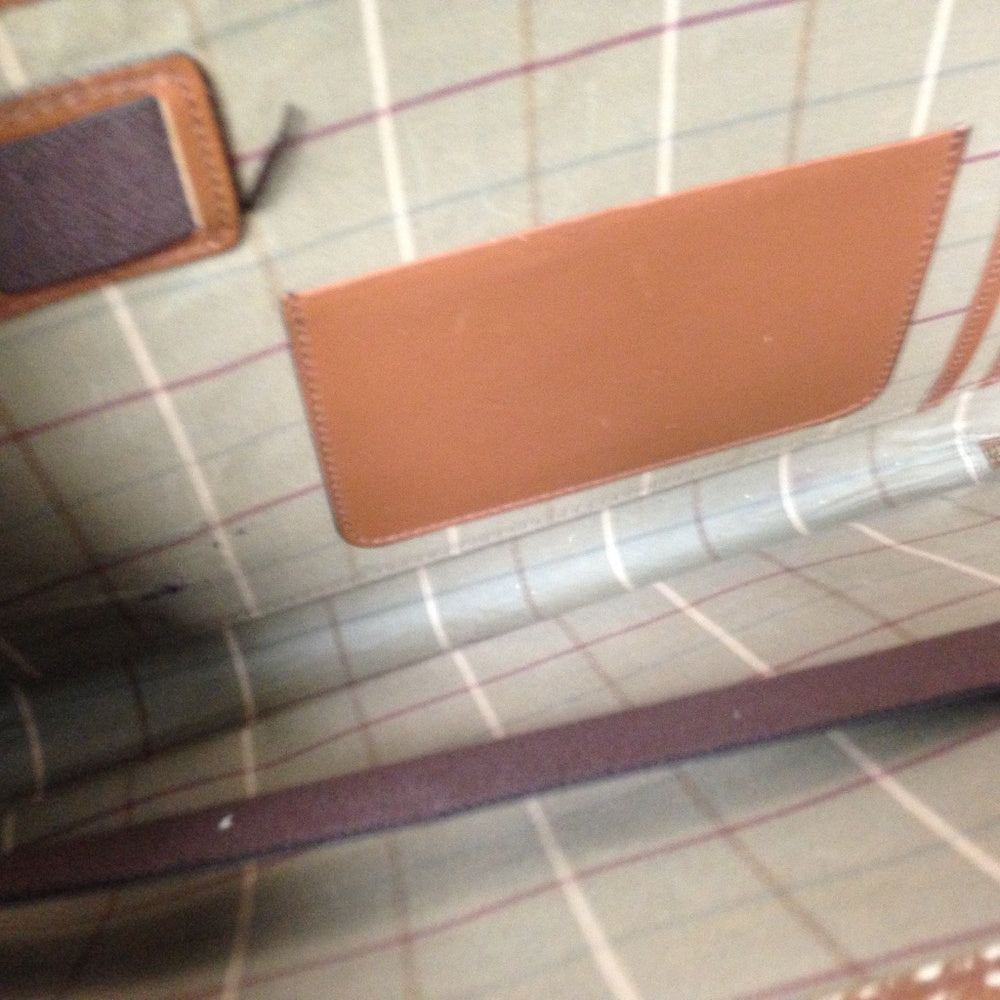 Authentic Burberrry, Tan-Brown Leather Briefcase