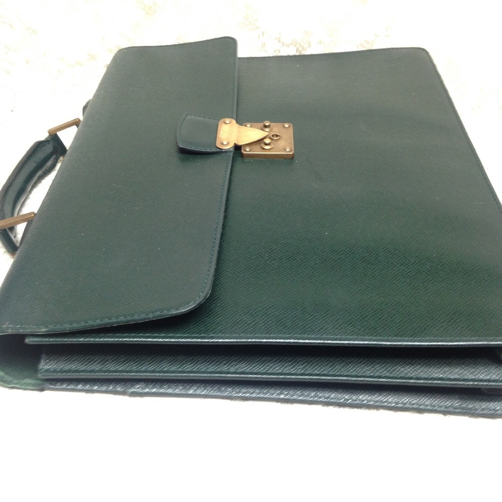 Louis Vuitton, Green Taiga Leather XL Briefcase