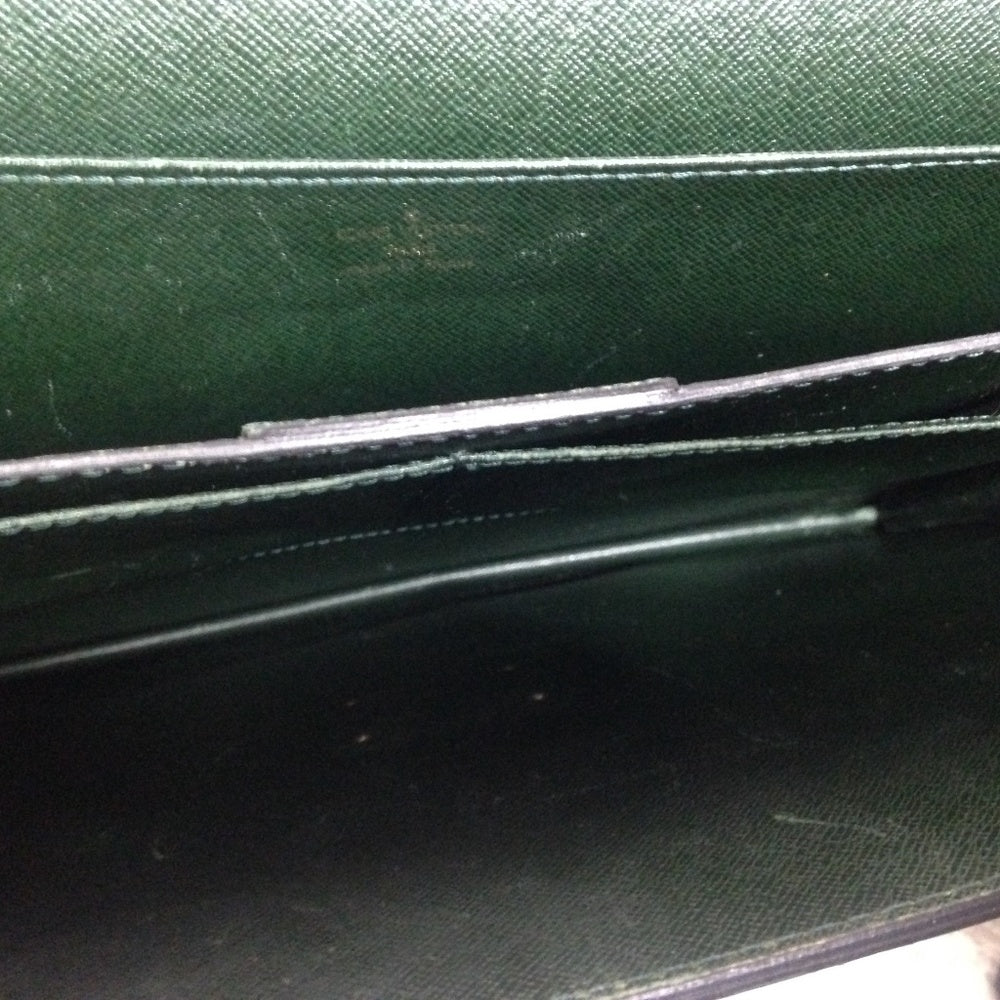 Louis Vuitton, Green Taiga Leather XL Briefcase