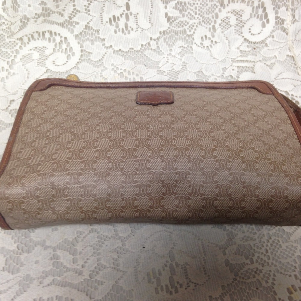 Celine, Paris, Italy Cream Mono Cosmetic Pouch