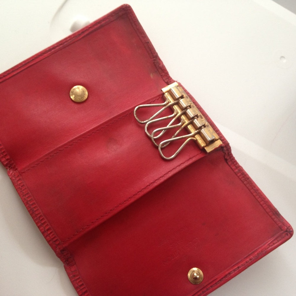 Authentic, Louis Vuitton, Red Epi Leather 4-Hooks