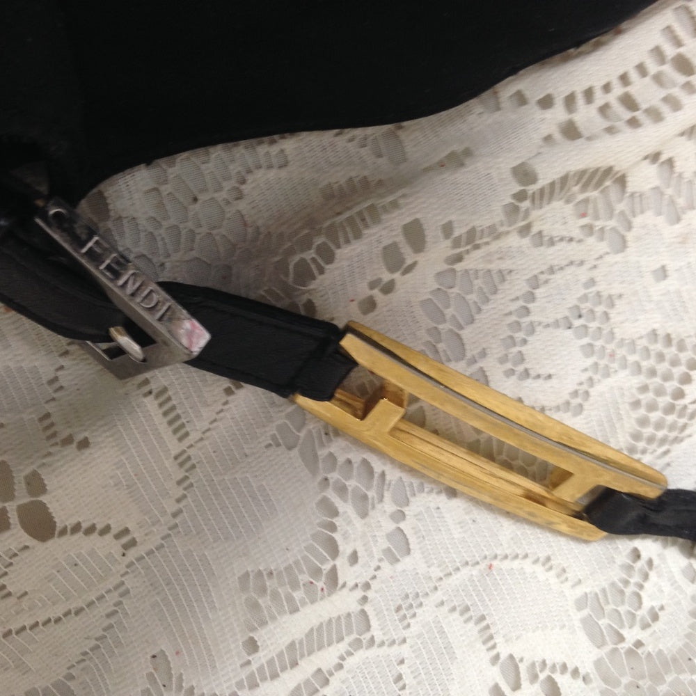 Authentic Fendi Rare Metal Mono Hip-Fanny Belt Bag