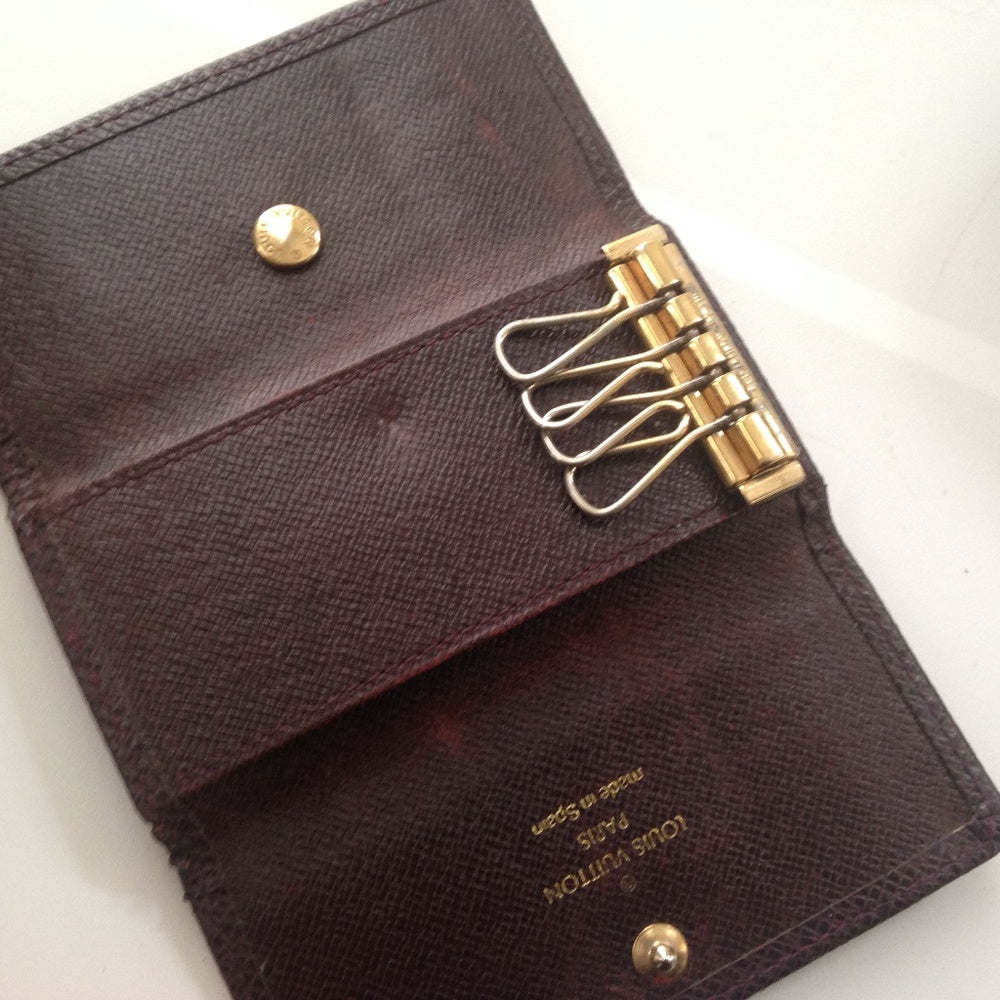 Authentic, Louis Vuitton, Burgundy Taiga Leather 4