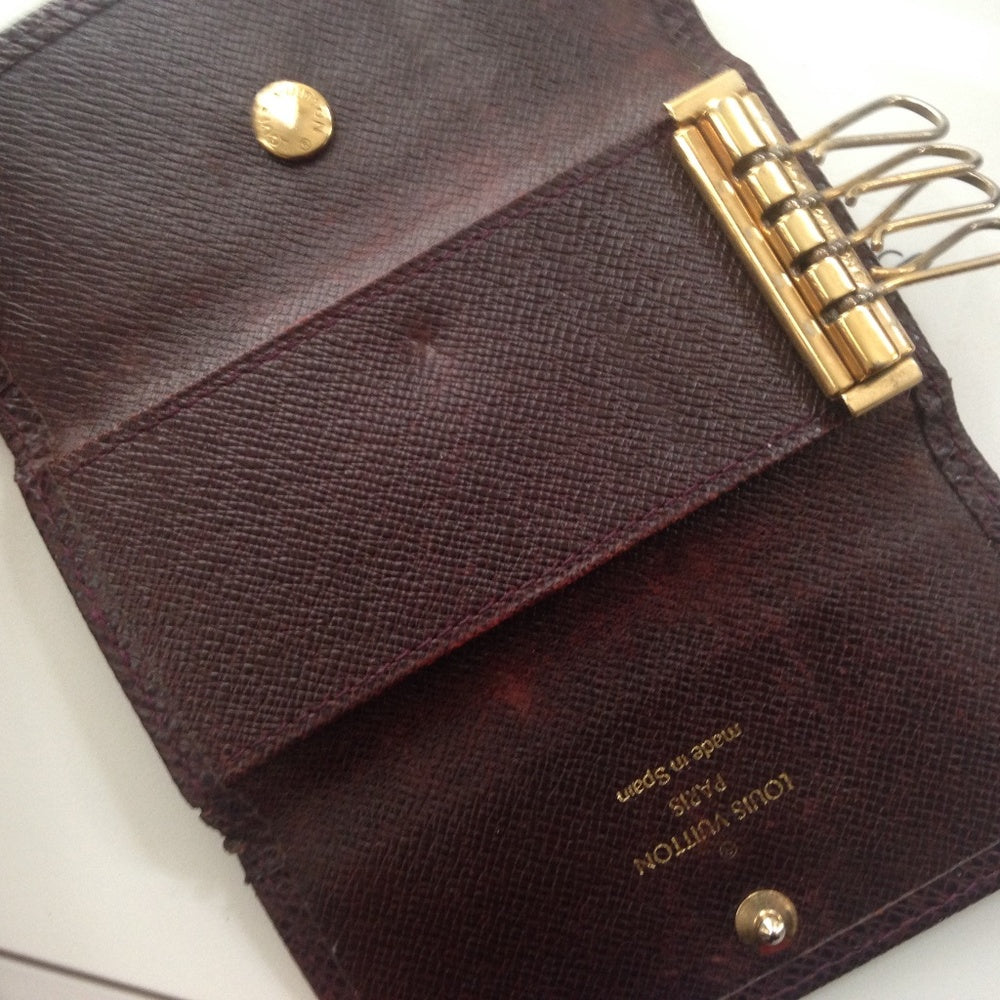 Authentic, Louis Vuitton, Burgundy Taiga Leather 4