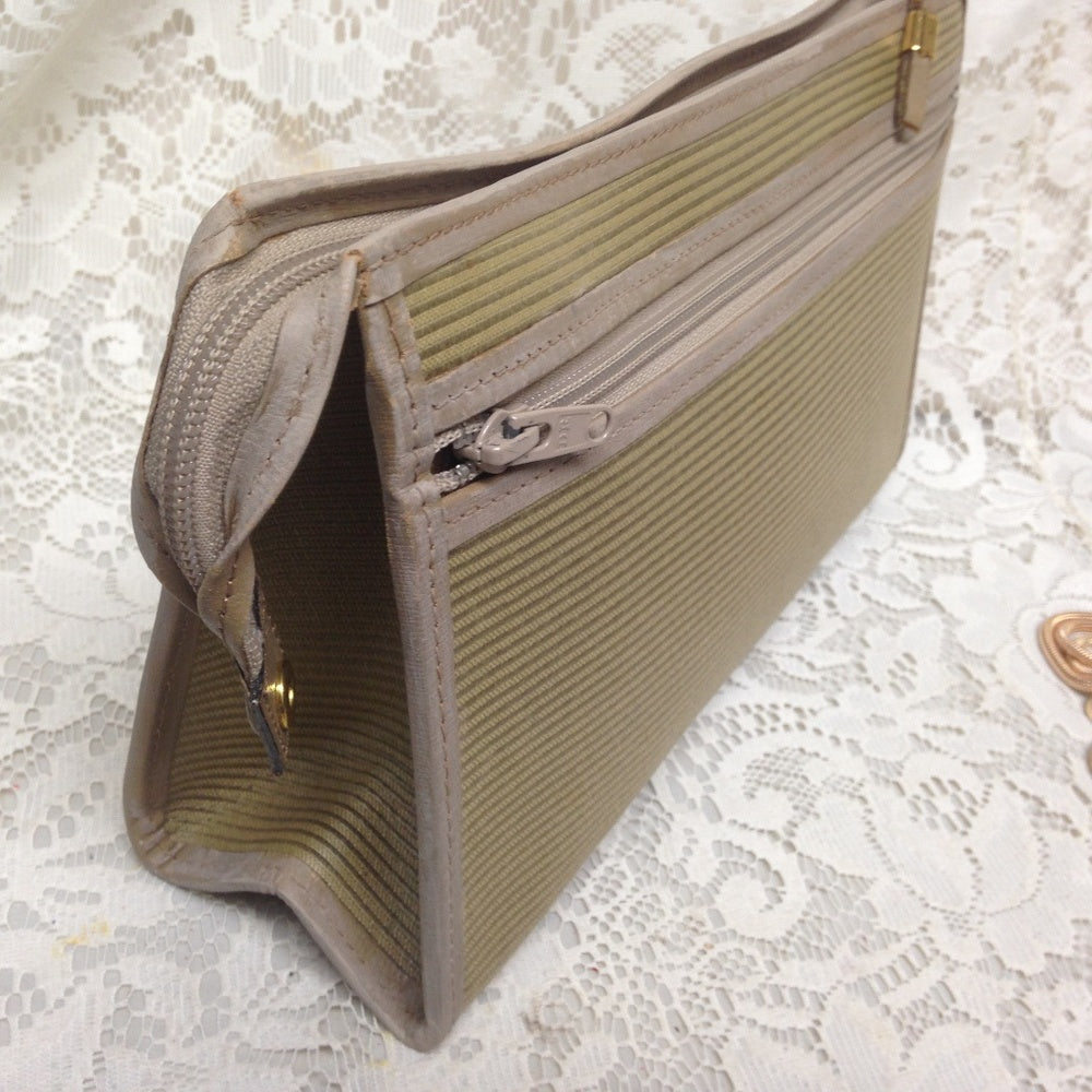 Yves Saint Laurent Coated Canvas Clutch-Crossbody