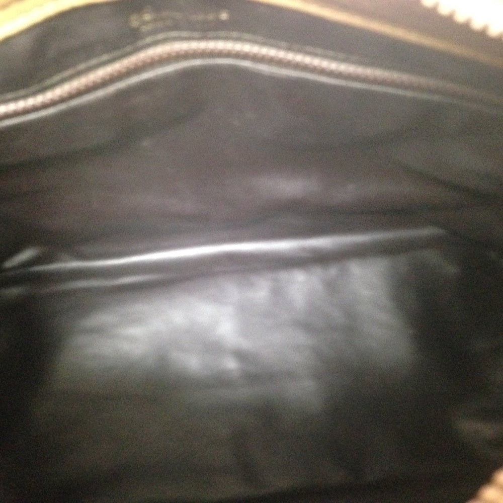 Celine, Beige Macadam Handbag 12in x 7in x 4in