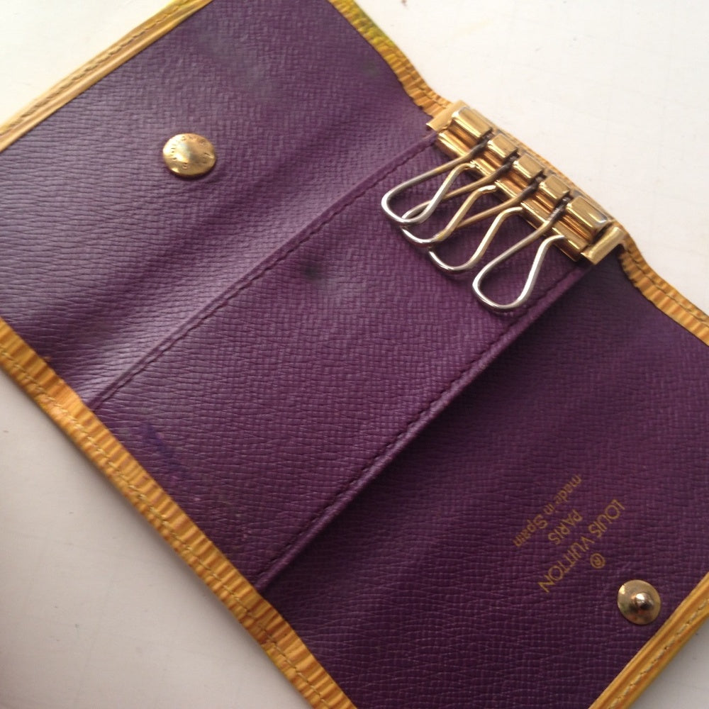 Louis Vuitton, Yellow Epi Leather 4-Hooks Key Case
