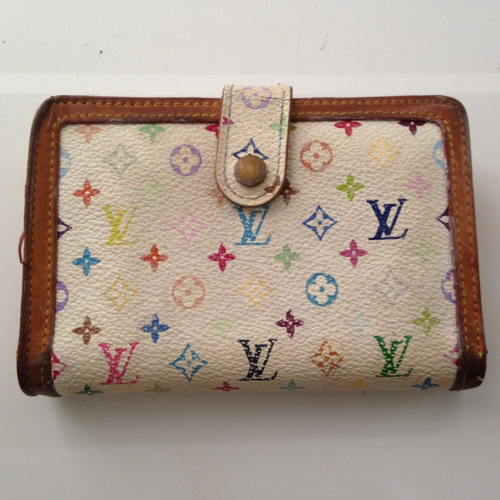 Louis Vuitton Multi-color White Kisslock Wallet