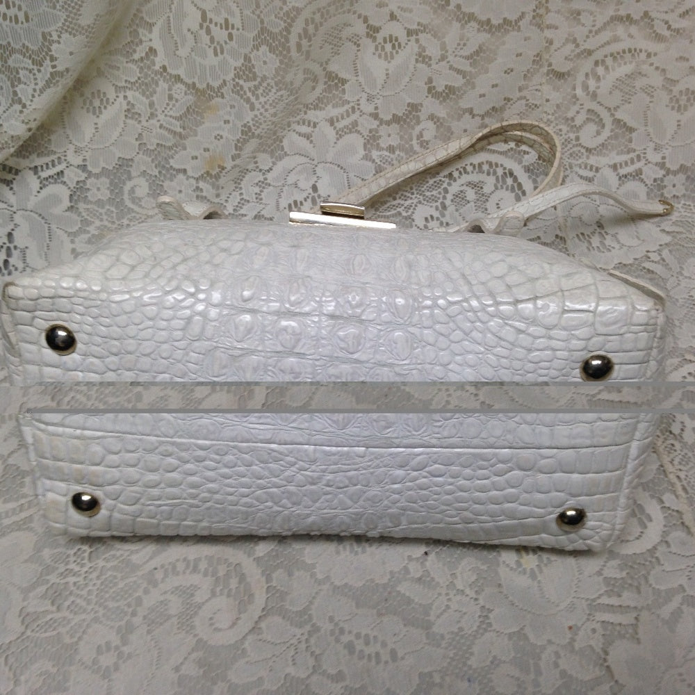 Jimmy Choo White Crocodile Leather Hand Bag