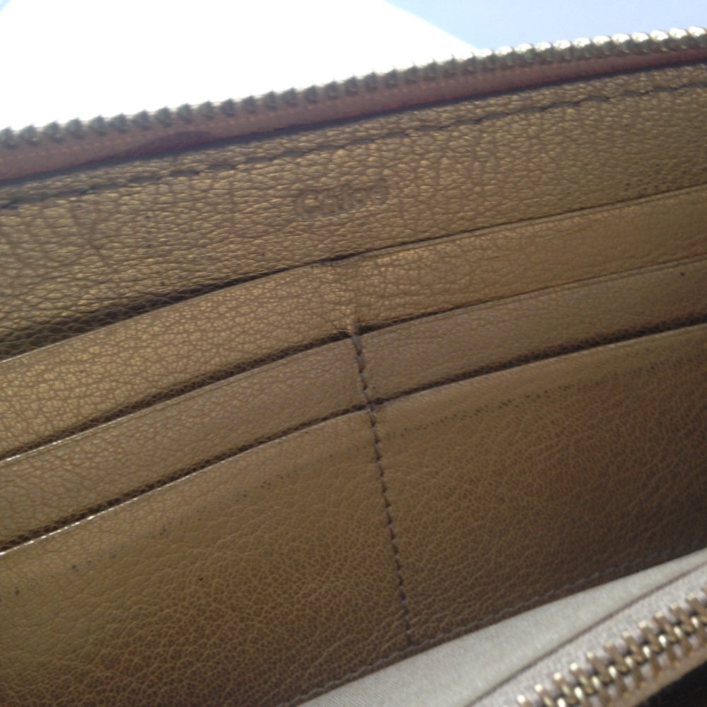 Authentic Chloe Metallic Copper Zippy Long Wallet