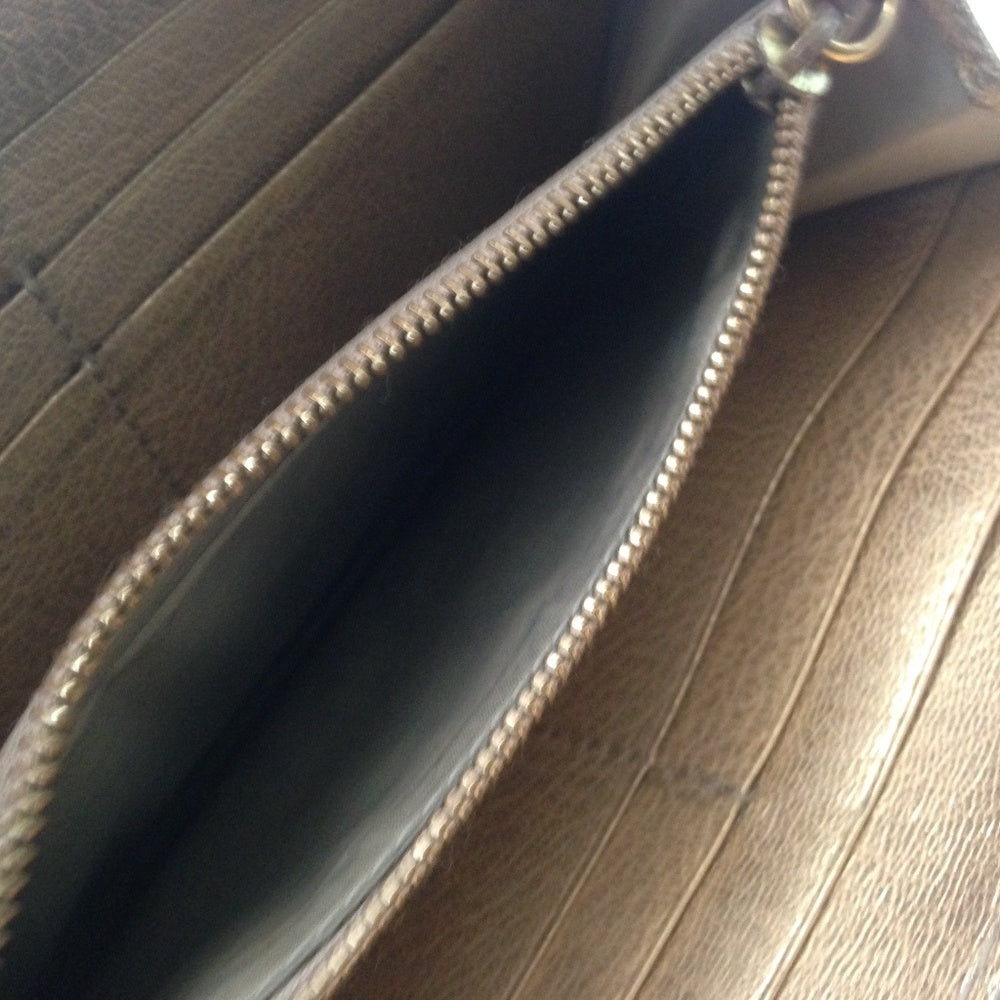 Authentic Chloe Metallic Copper Zippy Long Wallet