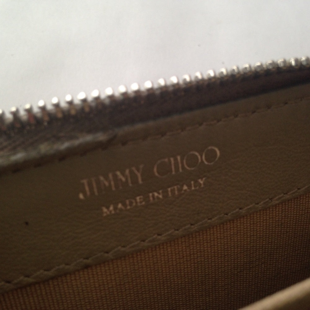 Jimmy Choo Black Leather-Silver Star Coin-Key Case