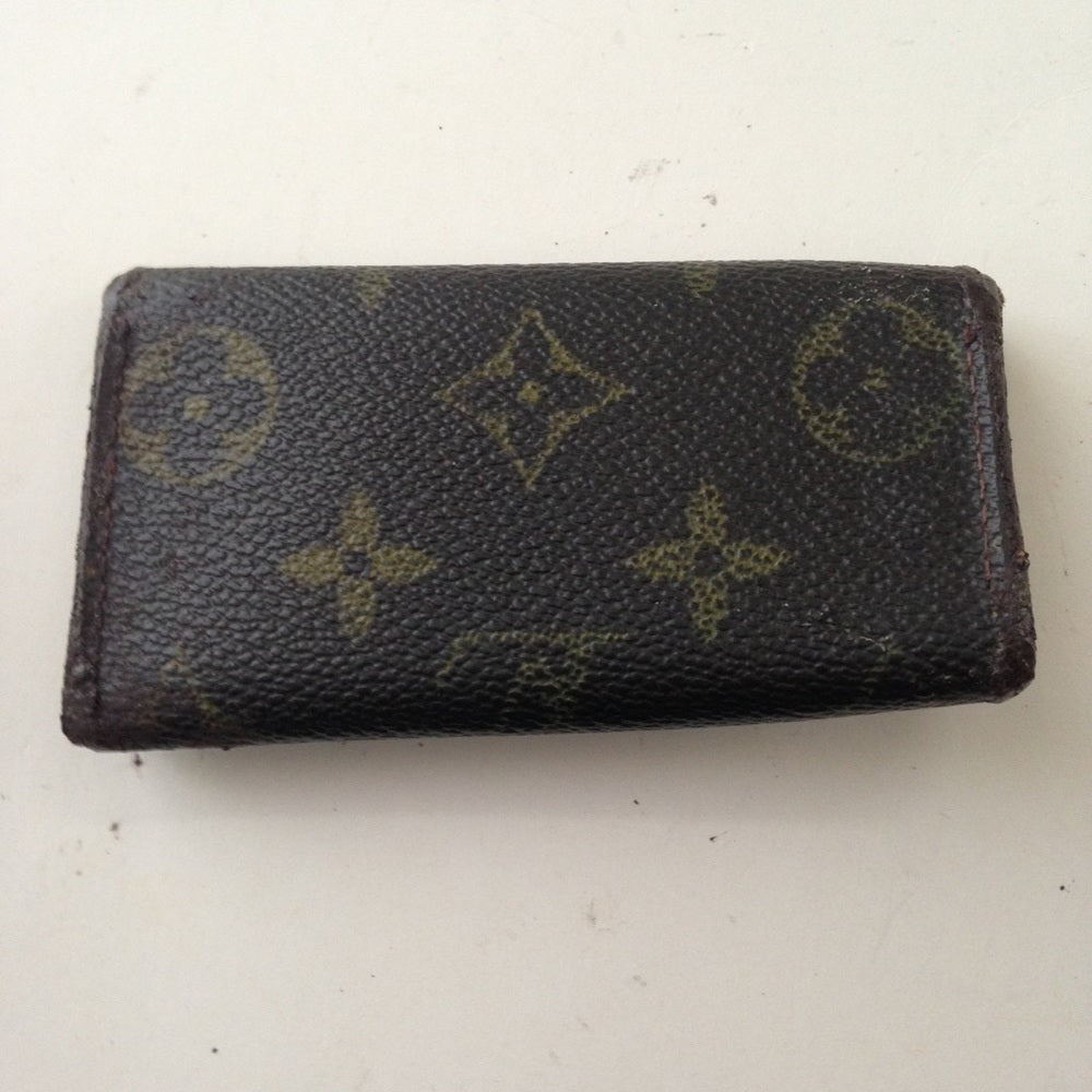 Louis Vuitton, Mono Brown 3 Hooks Key Case