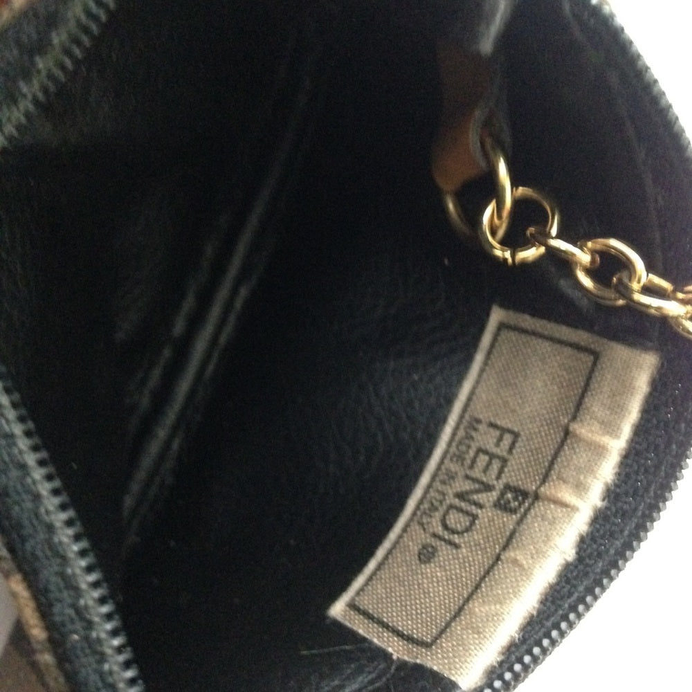 Fendi Italy, Pekin Stripes Coin Purse-Key Case