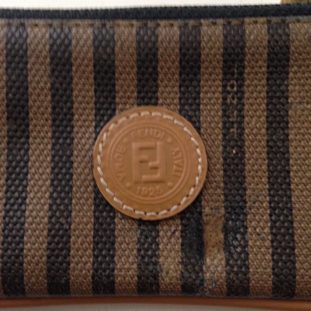 Fendi Italy, Pekin Stripes Coin Purse-Key Case