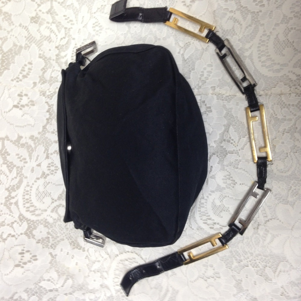 Authentic Fendi Rare Metal Mono Hip-Fanny Belt Bag