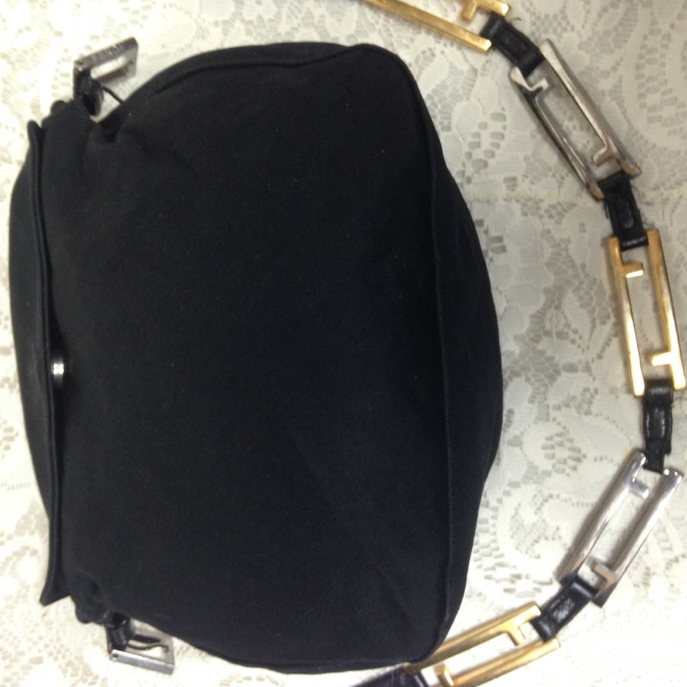 Authentic Fendi Rare Metal Mono Hip-Fanny Belt Bag