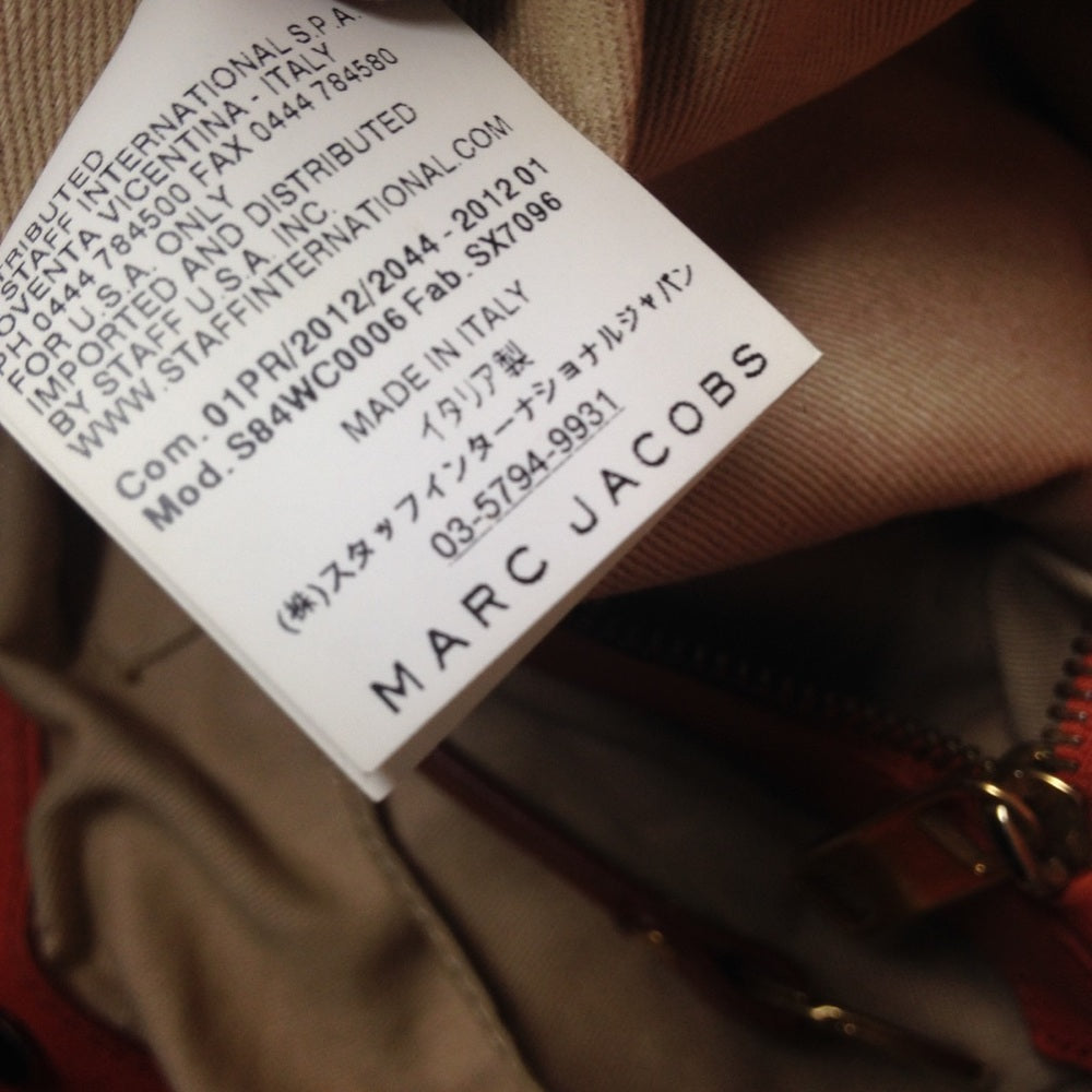 Marc Jacobs Orange Leather Weekend-Travel Tote