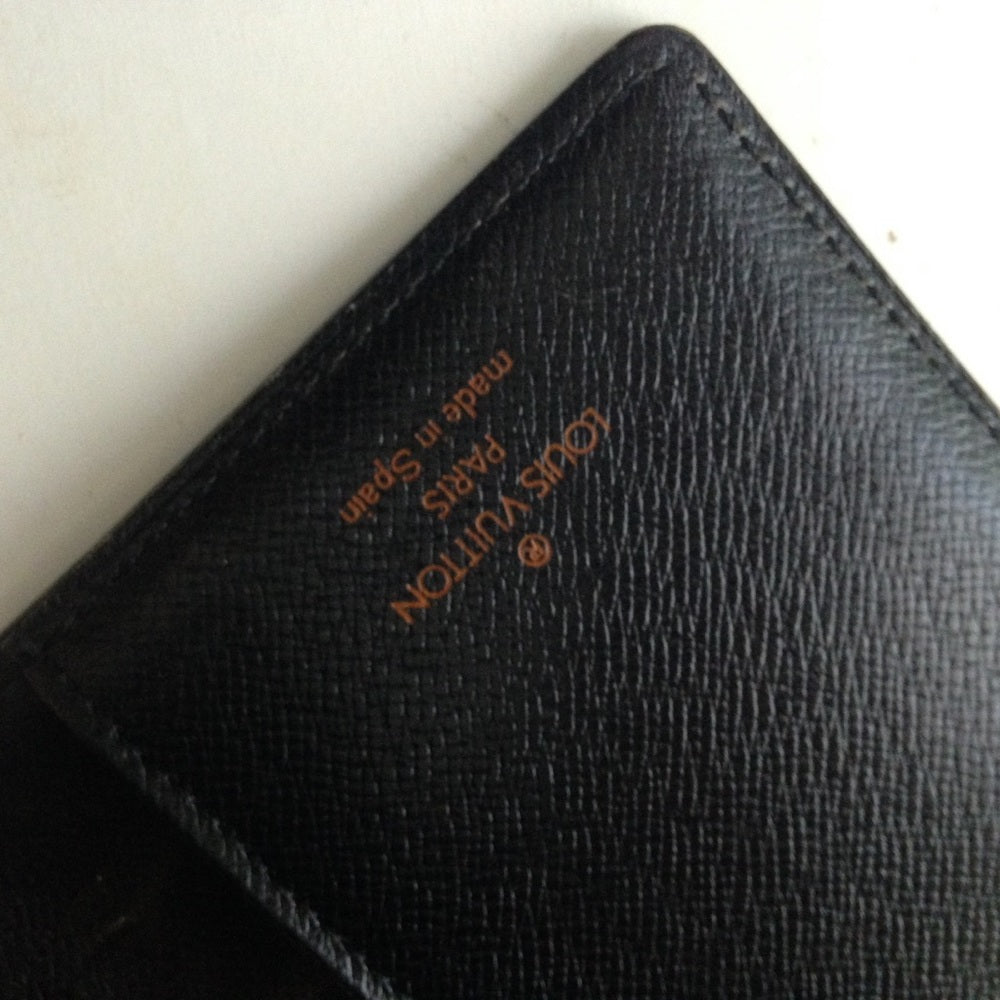 Louis Vuitton Black Epi Leather Notebook-Organizer