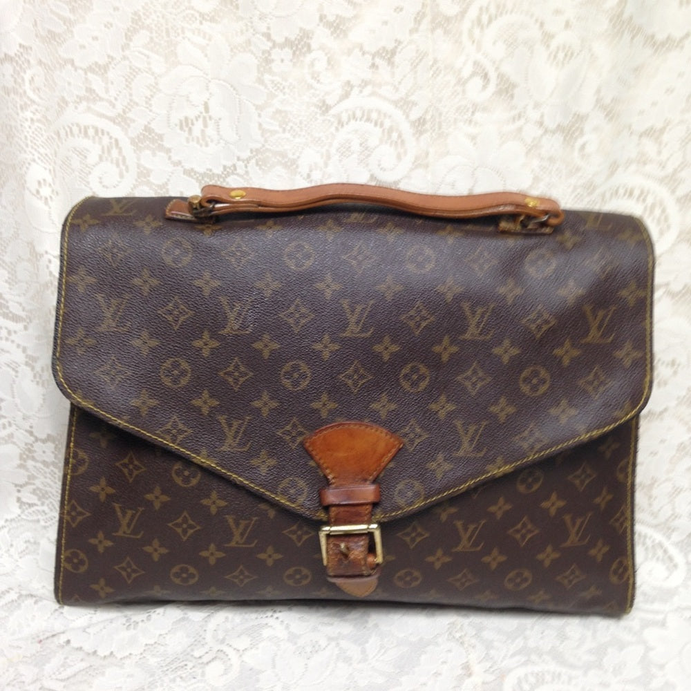 Louis Vuitton Brown Mono Coated Canvas Briefcase