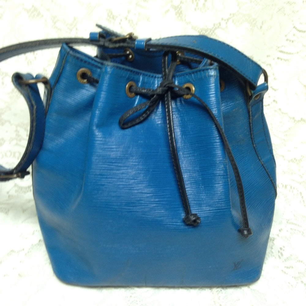 Louis Vuitton Blue Epi Leather Noe PM Shoulder Bag