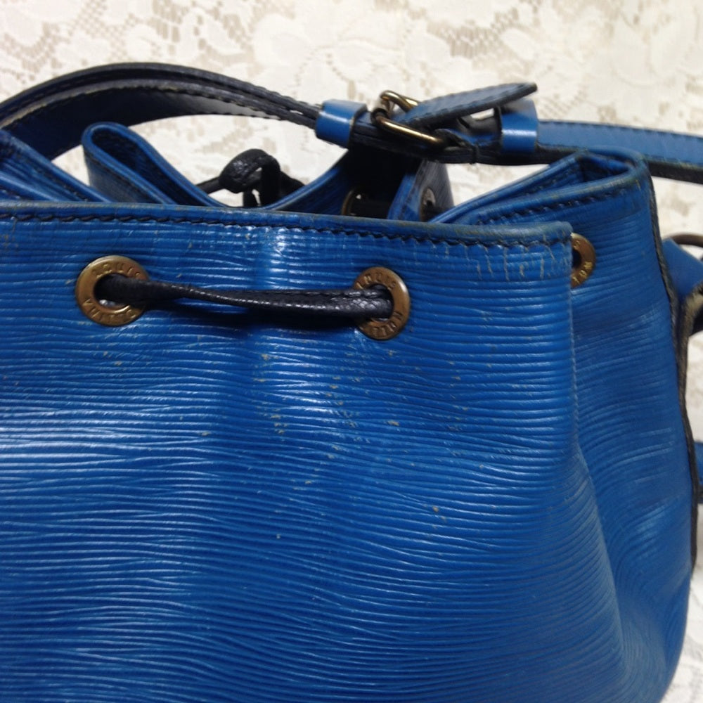 Louis Vuitton Blue Epi Leather Noe PM Shoulder Bag