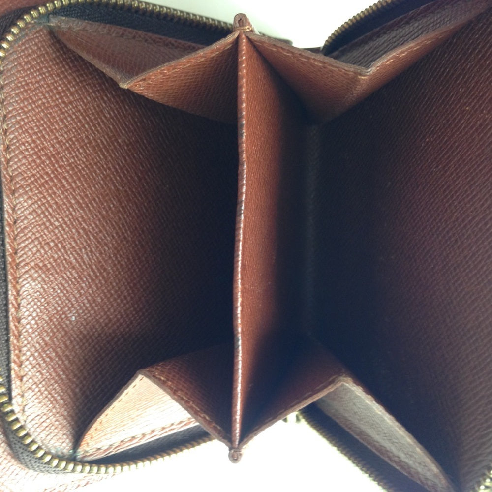 Louis Vuitton Brown Mono Compact Zip Pocket Wallet
