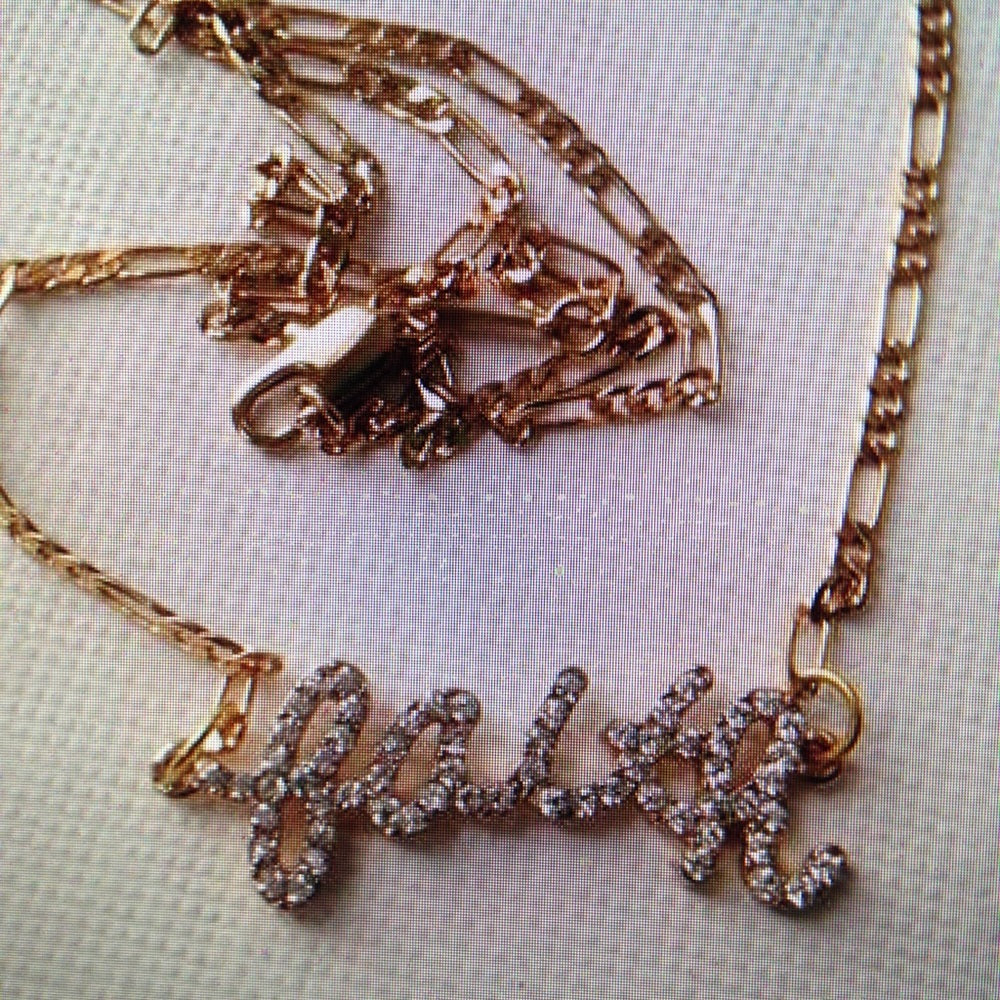 FAITH Rhinestone 20in Gold Filled Chain Necklace