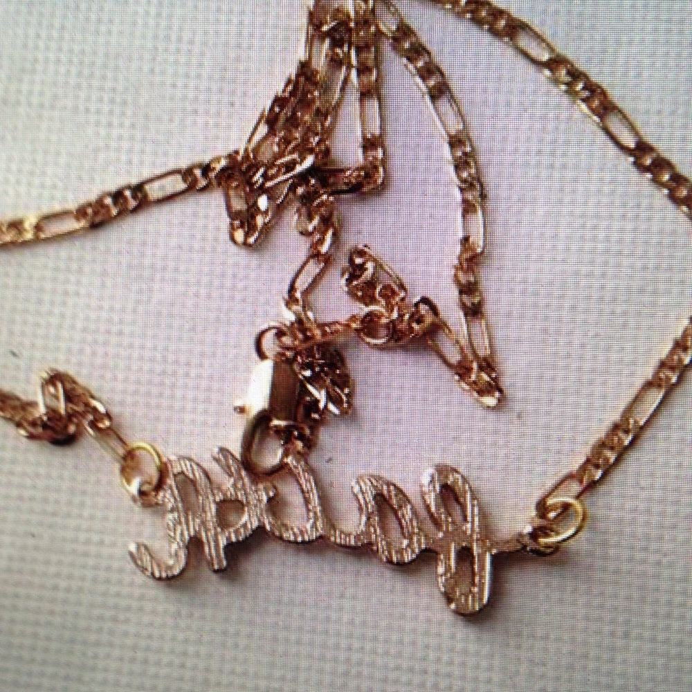 FAITH Rhinestone 20in Gold Filled Chain Necklace