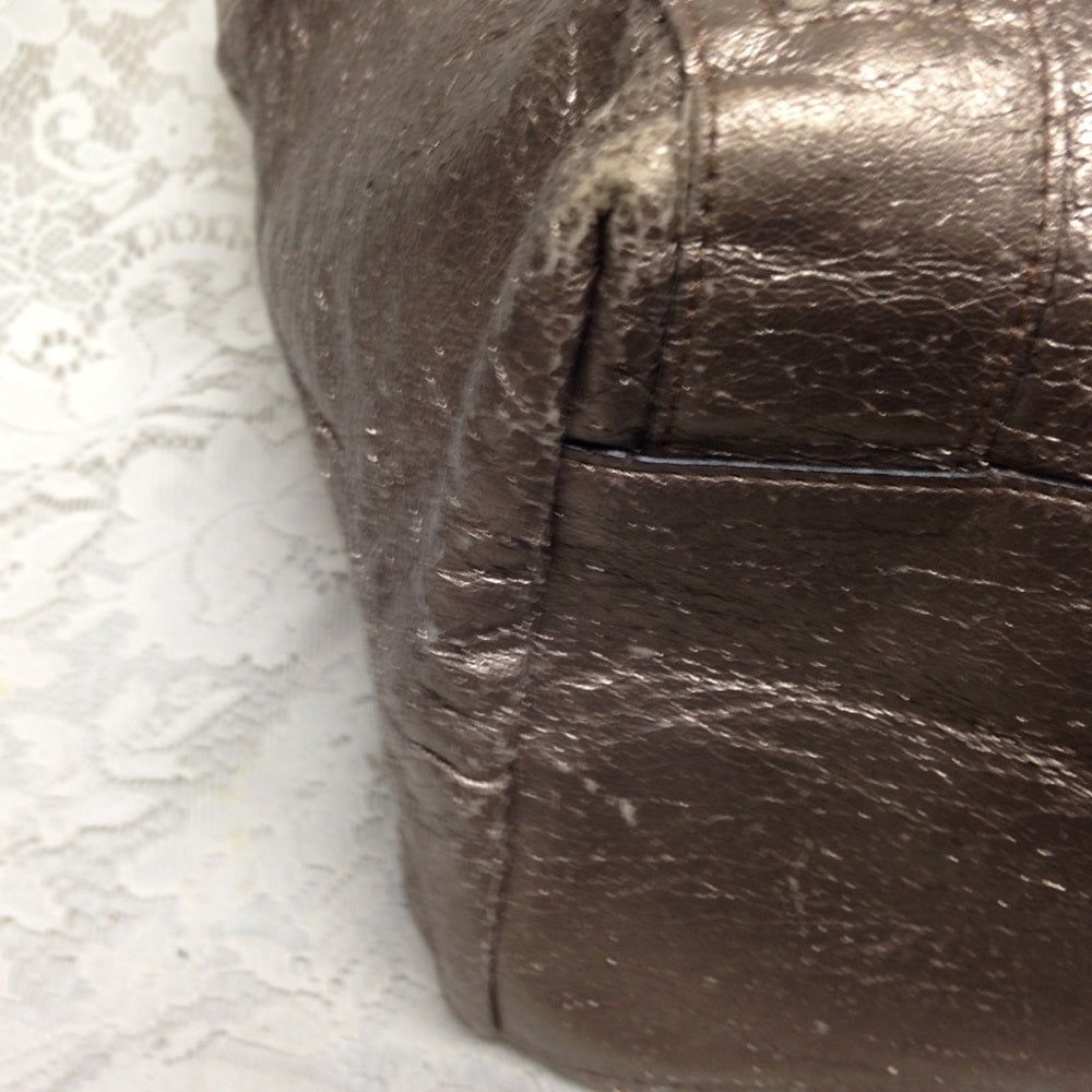 Chloe Large Gold Distressed Leather Handbag