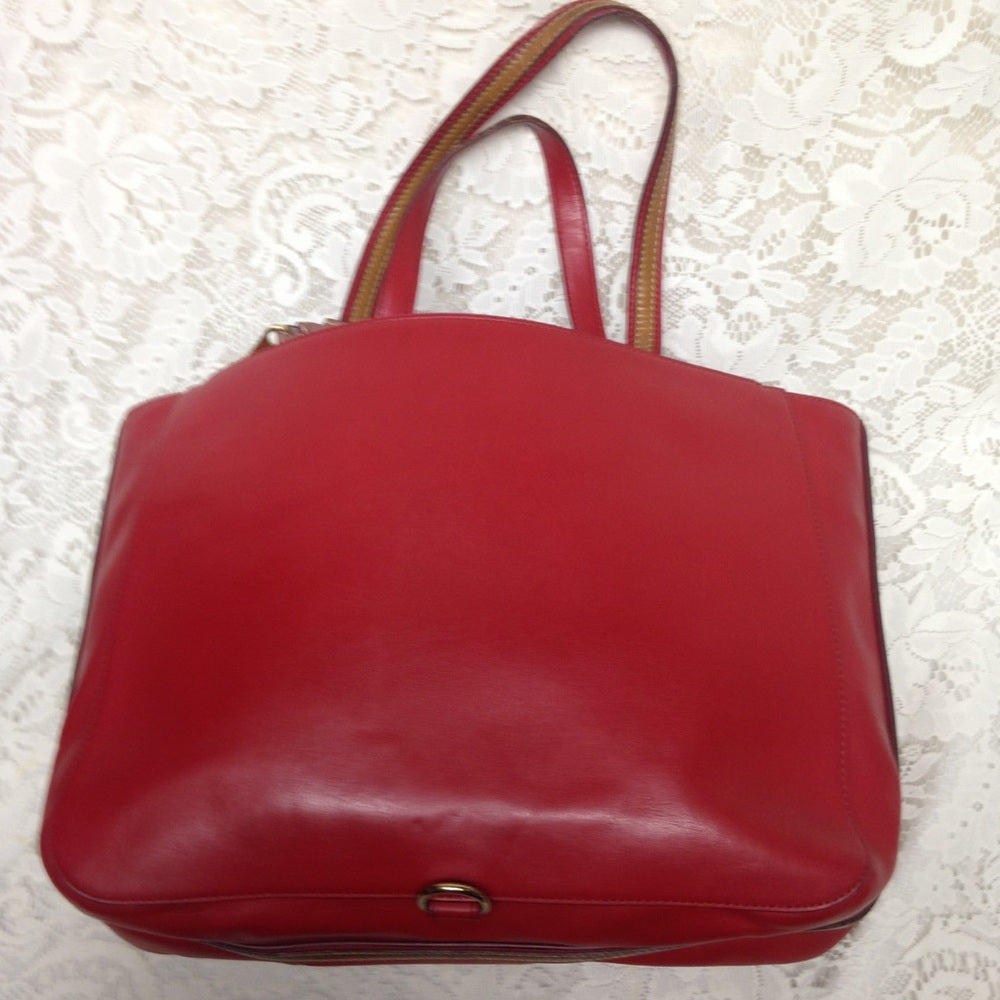 Chloe Large Red Leather Shoulder Bag