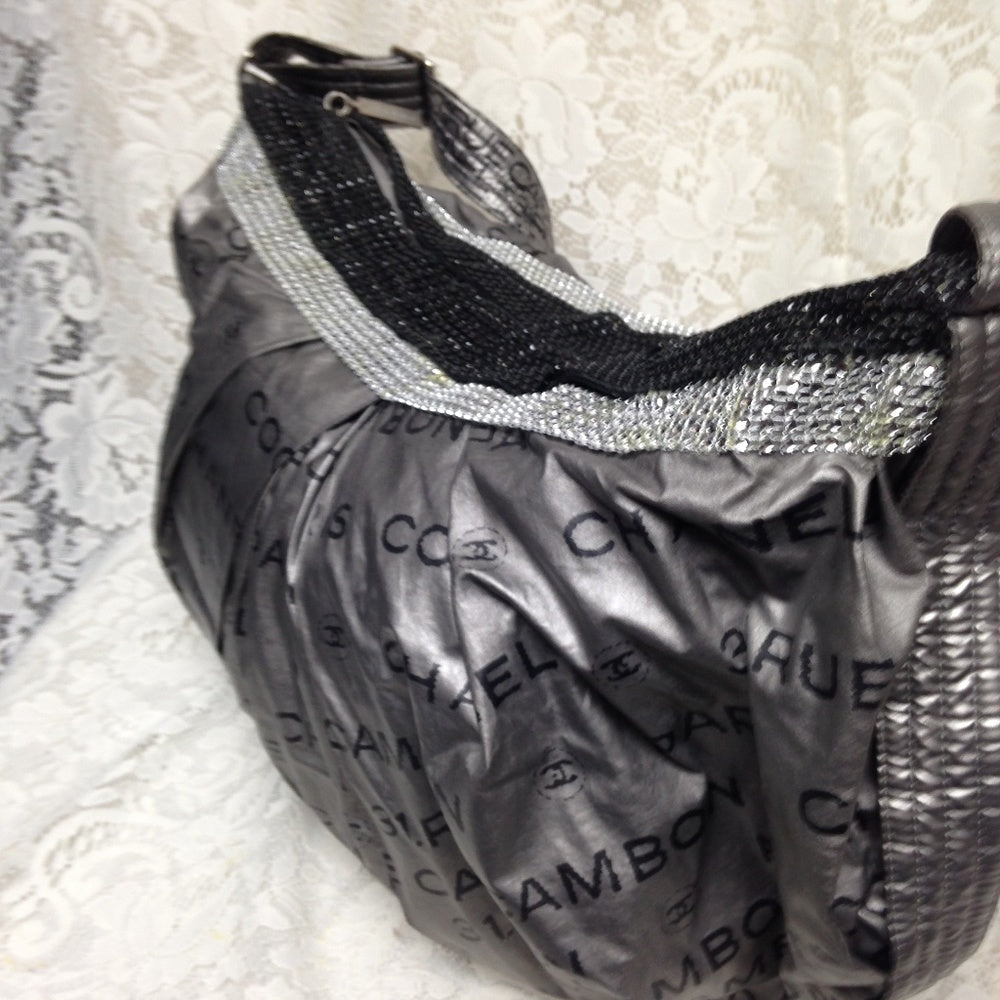 Chanel Silver-Black Weekend-Beach Crossbody