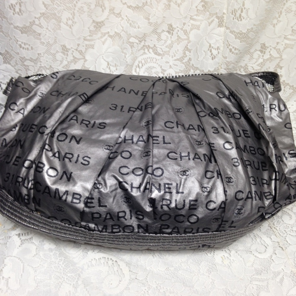 Chanel Silver-Black Weekend-Beach Crossbody