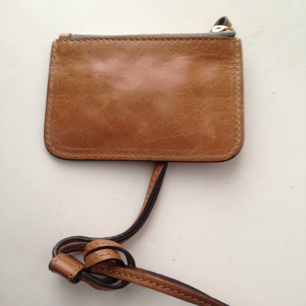 Chloe Red abd Brown Leather Coin-Key Case 4.5 x 3