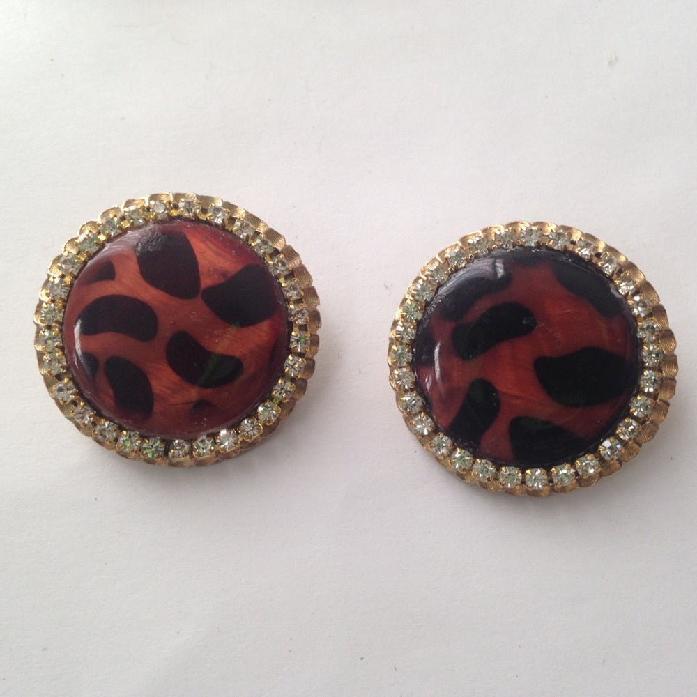 Vintage, 1950s Star, 2prs Gold Tone, Clip Earrings