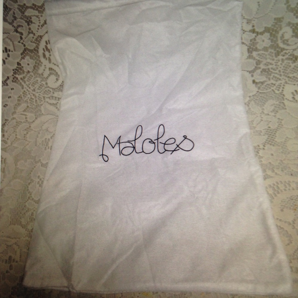 Maloles White Dust Bag 15in x 10in