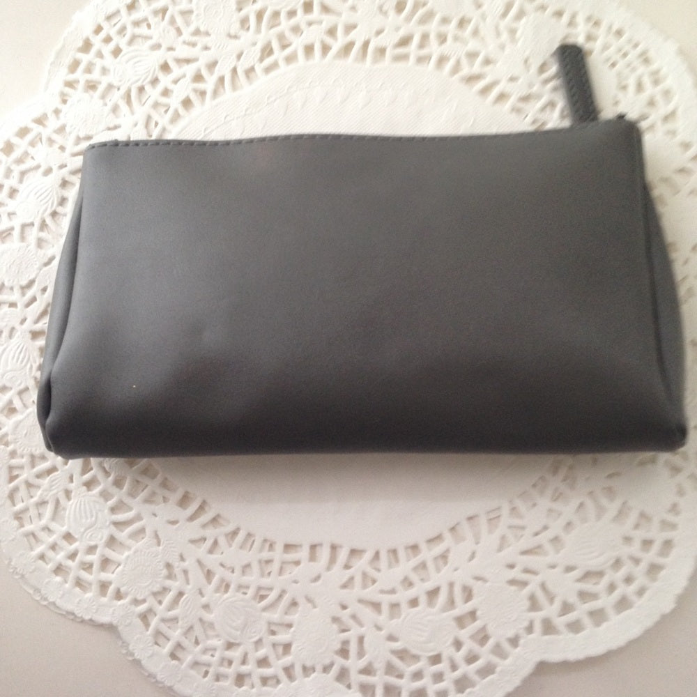 Furla Yellow-Gray Cosmetic Pouch with Sleep Mask