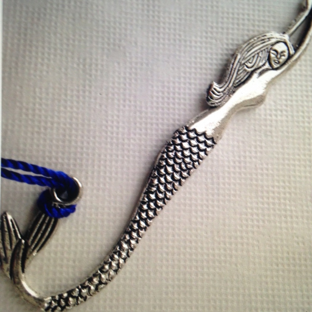 Silver Tone, Mermaid Bookmark