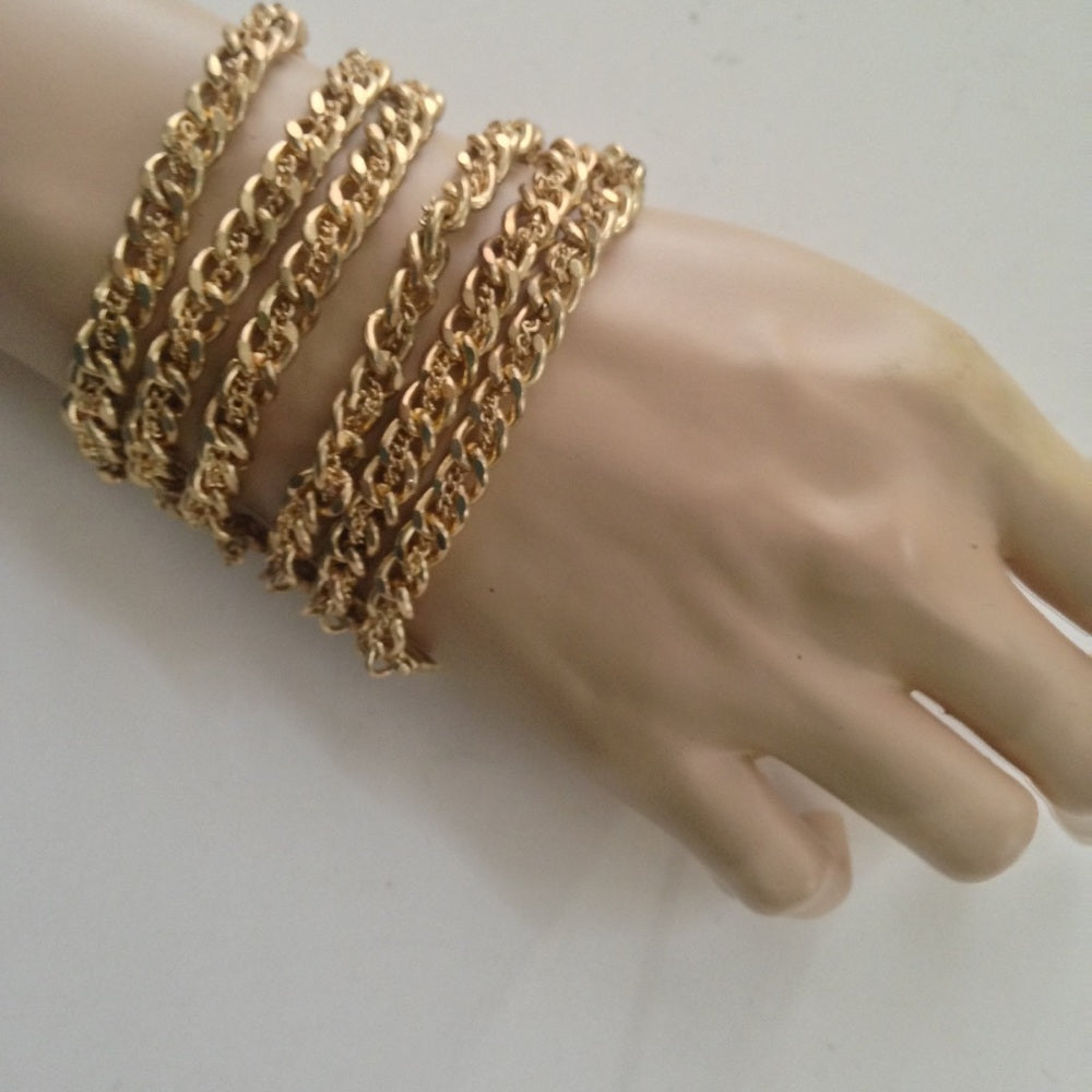 Vintage Elegant 6 in 1 Gold Chain Bracelet