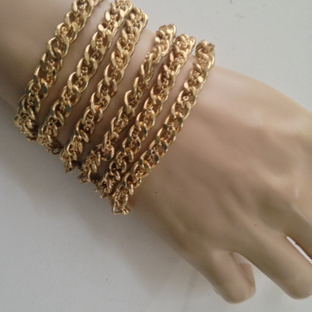 Vintage Elegant 6 in 1 Gold Chain Bracelet