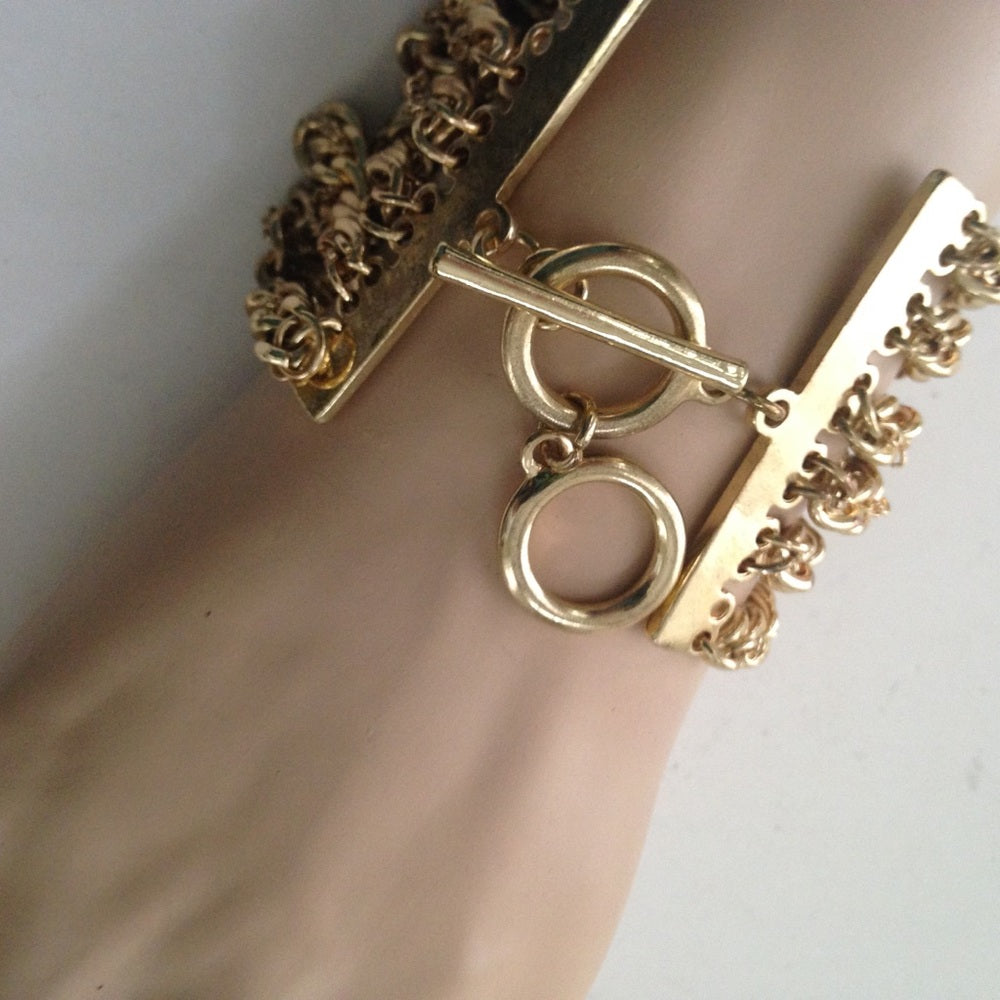 Vintage Elegant 6 in 1 Gold Chain Bracelet